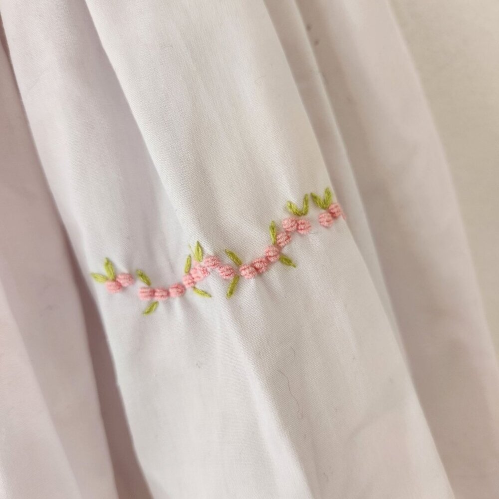 Vintage Nanette Girls Formal Easter Dress Smocked Embroidered Pink Purple 2T - Picture 5 of 8